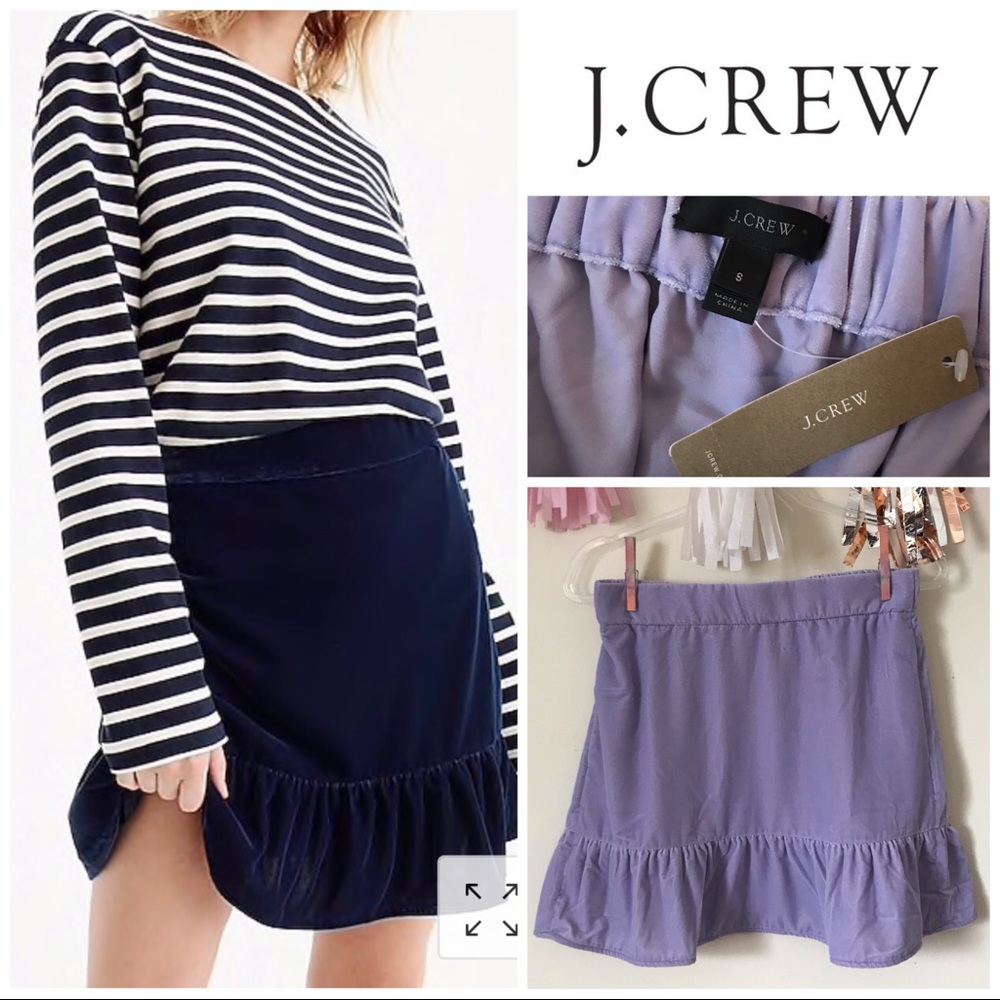 NWT💜 J Crew Lavender Peplum Skirt - Size S